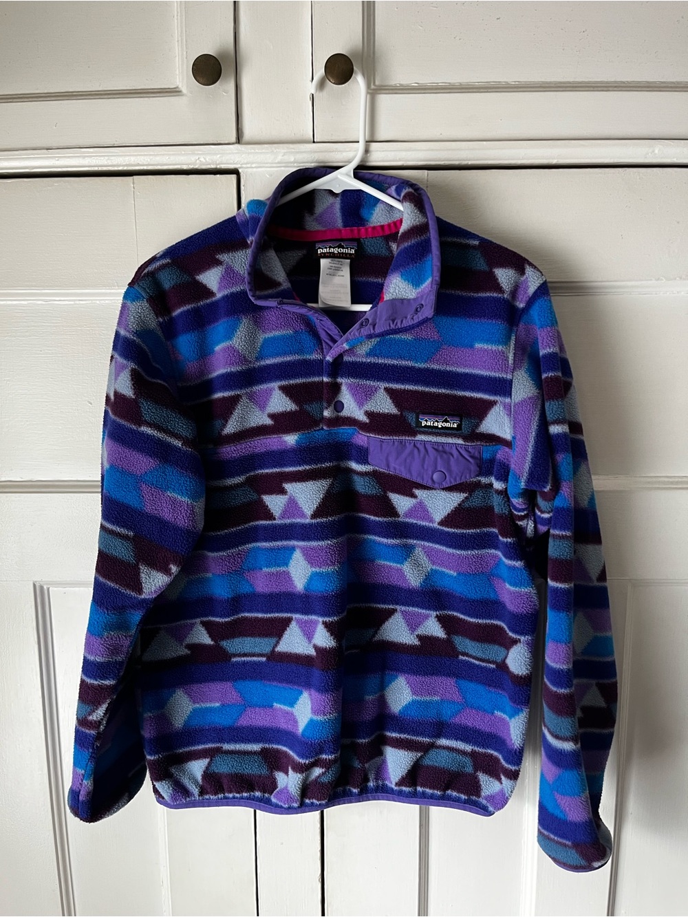 Patagonia - Guatemalan Tango: Violetti Aztec Geometric Fleece - Women’s Size S